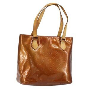 LOUIS VUITTON Monogram Vernis Houston Hand Bag Bronze